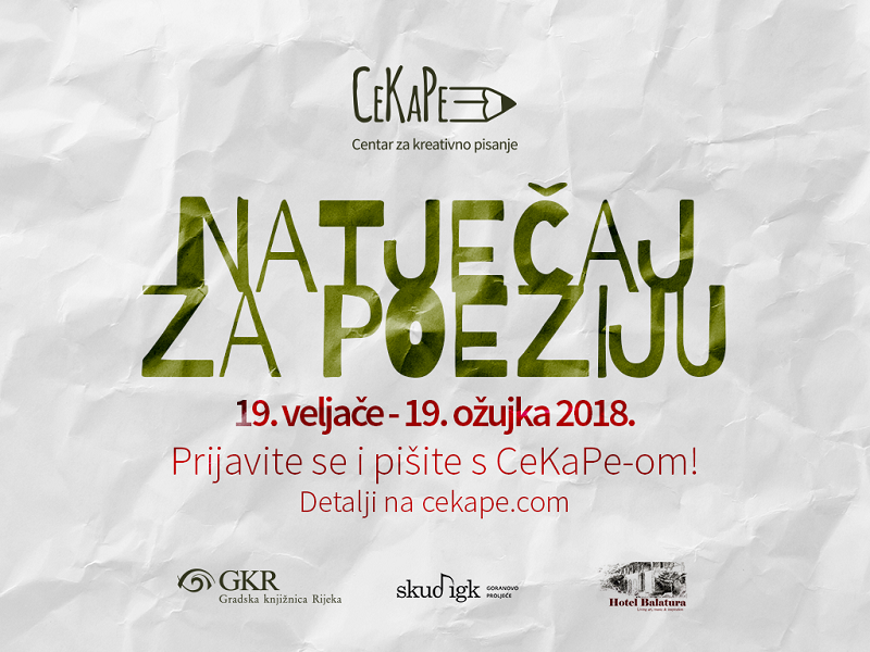 Prilika za pjesnike: Natječaj za poeziju CeKaPe-a