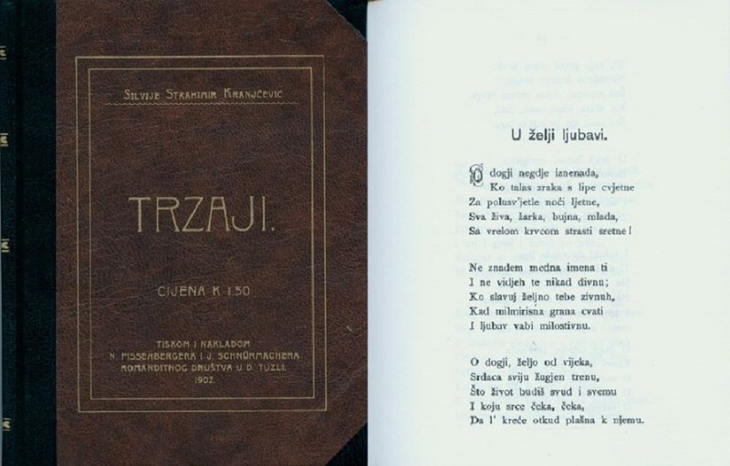 Iza spuštenih trepavica, osvrt Mile Stojića povodom pretiska Kranjčevićeve zbirke pjesama "Trzaji"